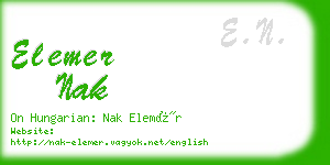 elemer nak business card